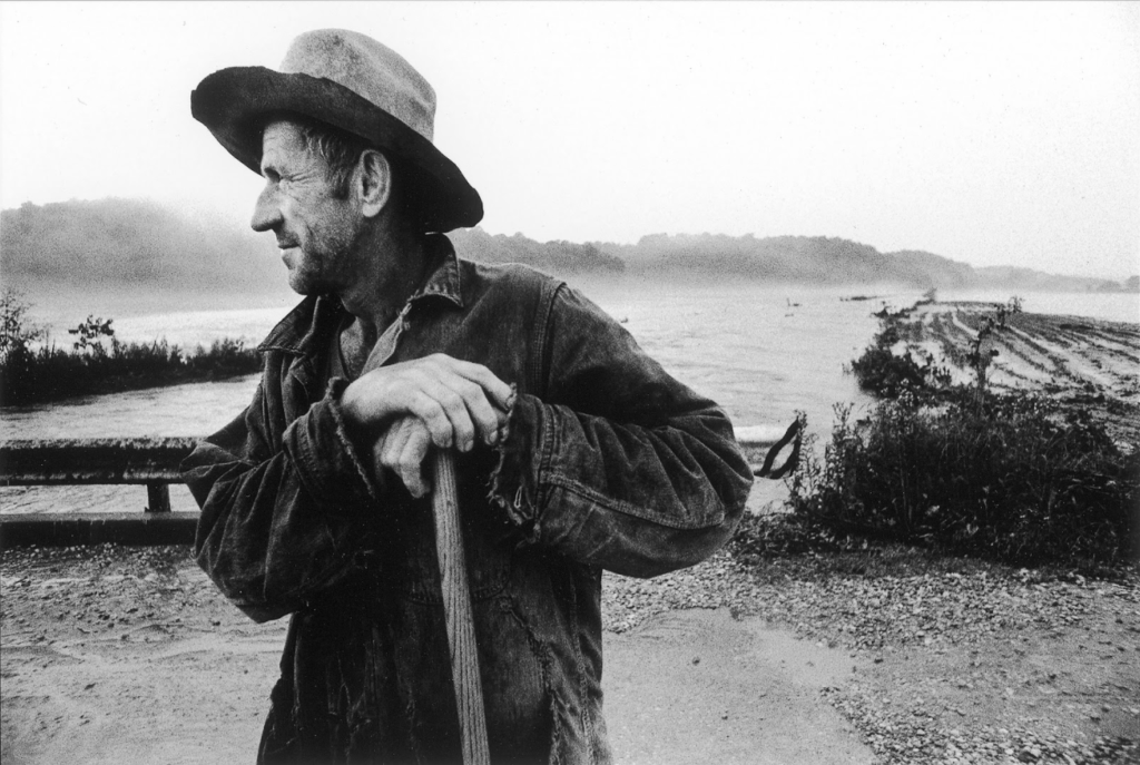 Heavy rains in June 1979 submerged lowland crops in Dubois and surrounding counties. Farmer Oscar Stemle of St. Anthony could only watch as the floodwaters covered corn and soybeans. Photo by Alan Petersime.