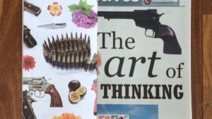 Art in the newspaper: Love, guns and kiwis