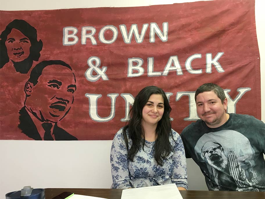 Alabama Coalition for Immigrant Justice Communications Director Victoria Siciliano Zucco and Coordinator Victor Spezzini