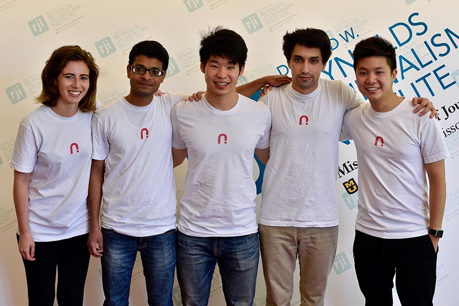 Team Naberfeed [L-R]: Maria Valero Dosal, Shashank Avusali, Thitivuth Rattanasriampaipong, Carlos Martinez Villar and Thumpisit Ammuaikiatloet