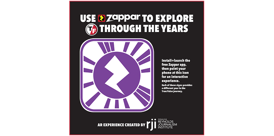 Use Zappar to explore True/False through the years