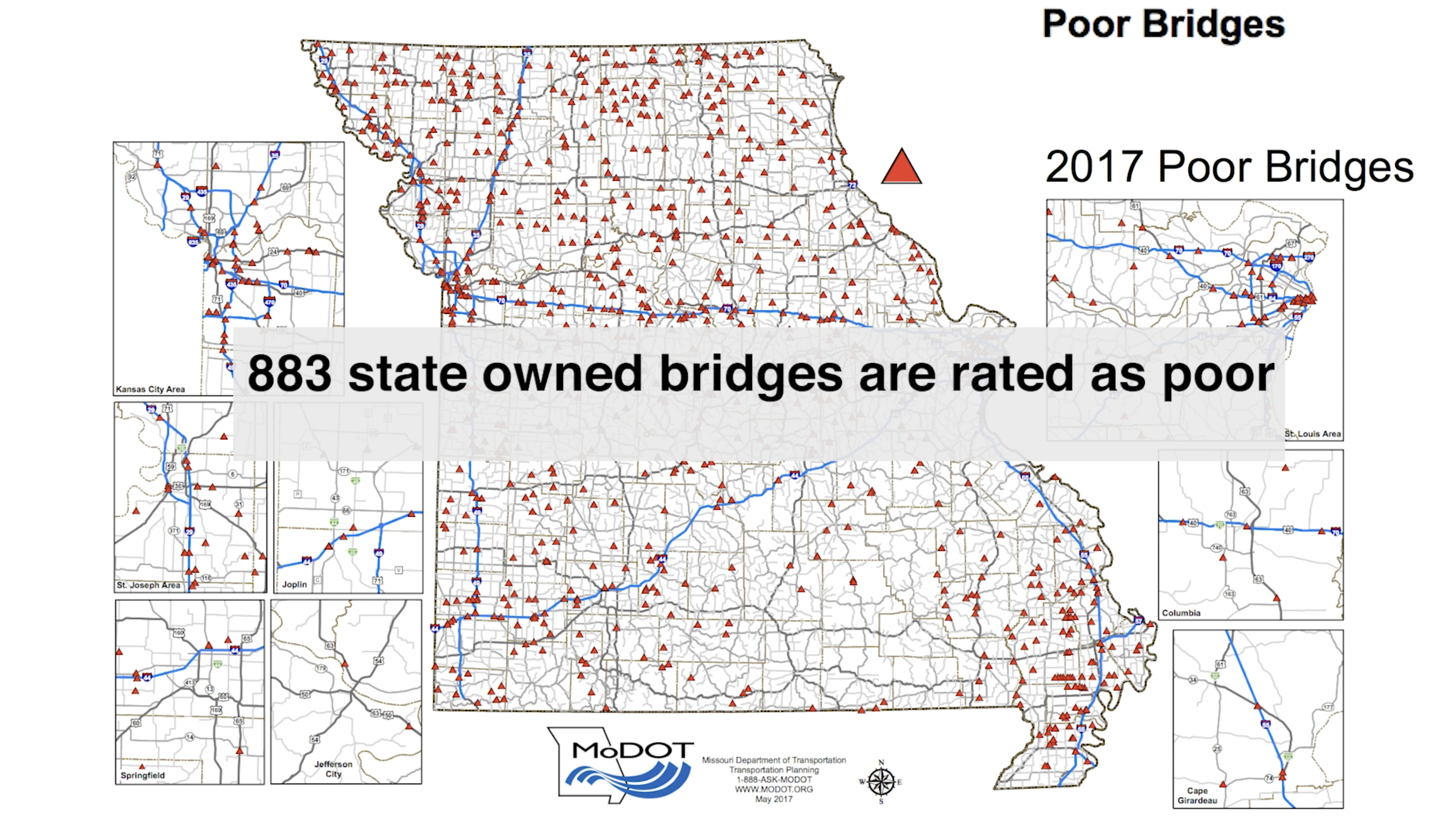 Data-driven storytelling: Bridges of Missouri