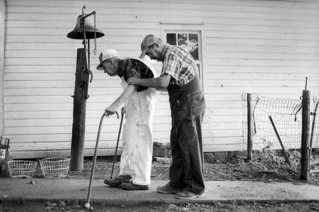 Brothers Carl and Irvin Kahle spent 80 years on the family farm together. They appear in a Saturday Feature in 1995. Irvin was trying to keep the farm going. The brothers were ordinary Americans leading ordinary lives. Photo by Torsen Kjellstrand. This story was part of Torsten’s newspaper NPPA Photographer of the Year award in 1996.