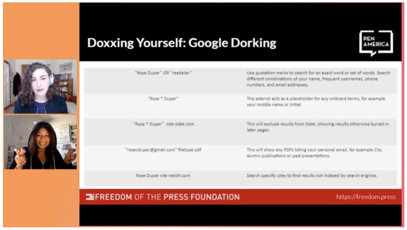 Doxxing yourself: Google dorking