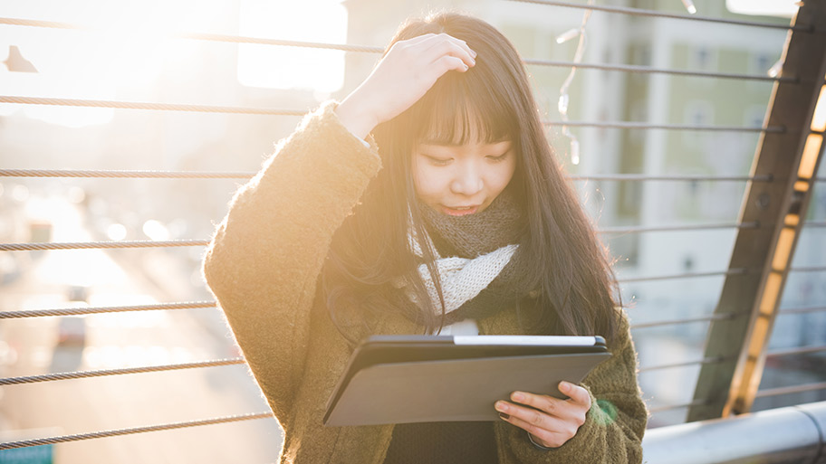 Woman with tablet