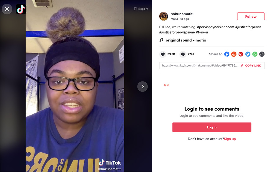 Matia Wright’s TikTok