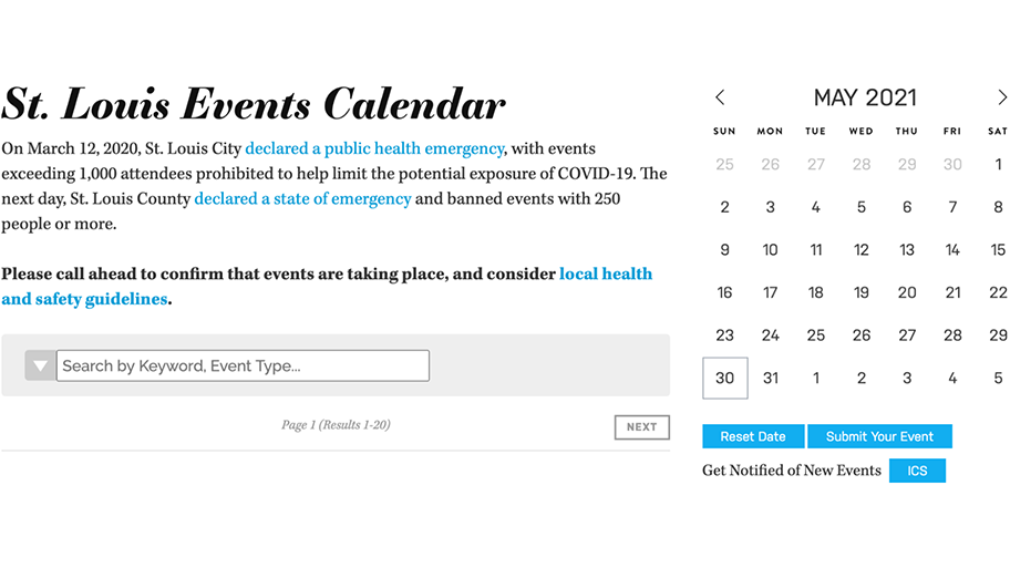 St. Louis Events Calendar