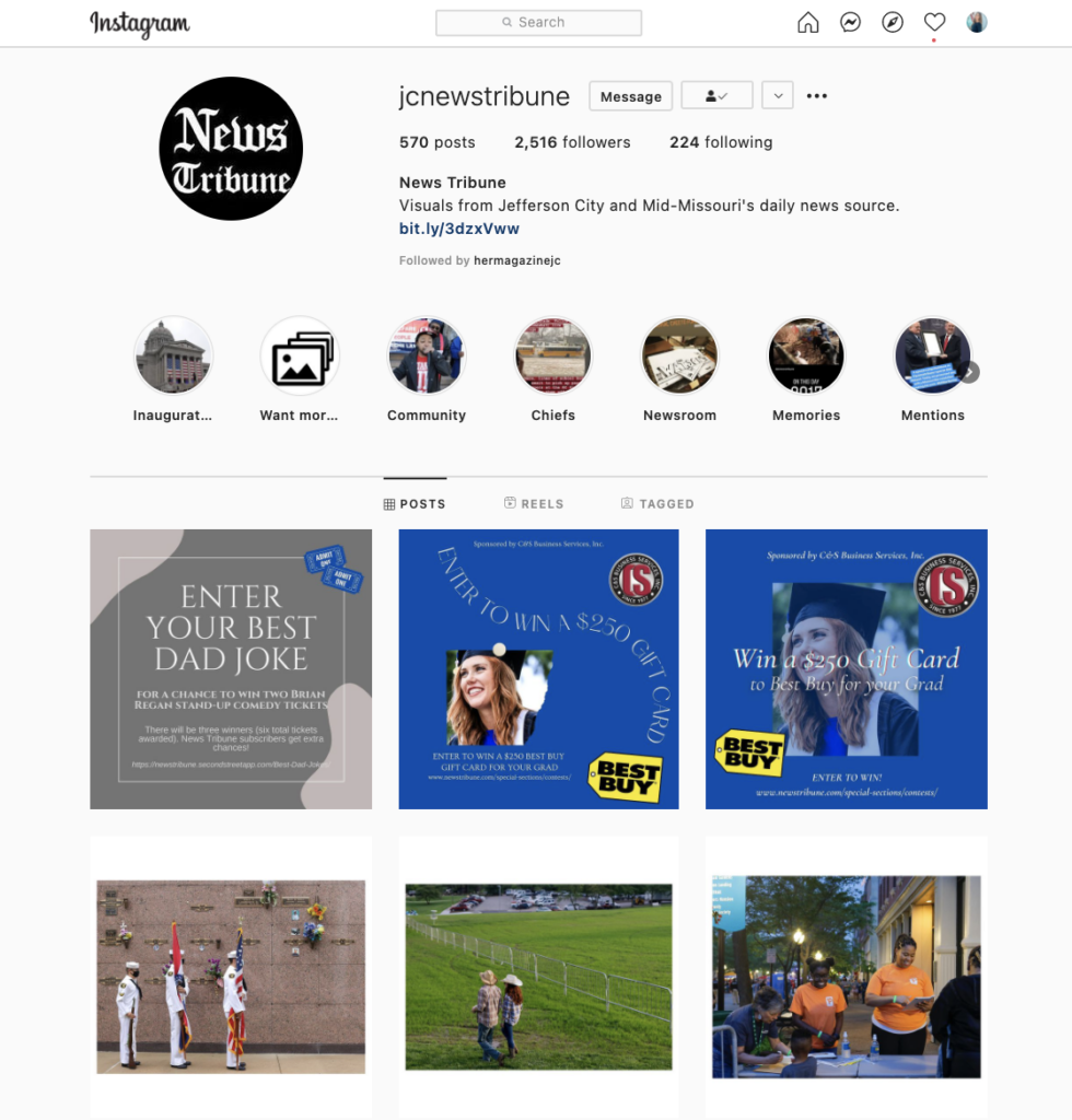 Jefferson City News Tribune Instagram page