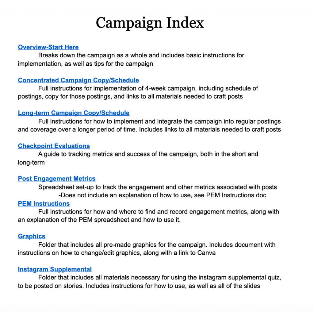 Campaign index