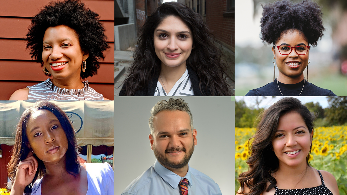 Top row, from left: Nicole Norfleet, Amina Elahi, Najja Parker Bottom row, from left: Kristie Curier, Luke Martin, Cat Carrera