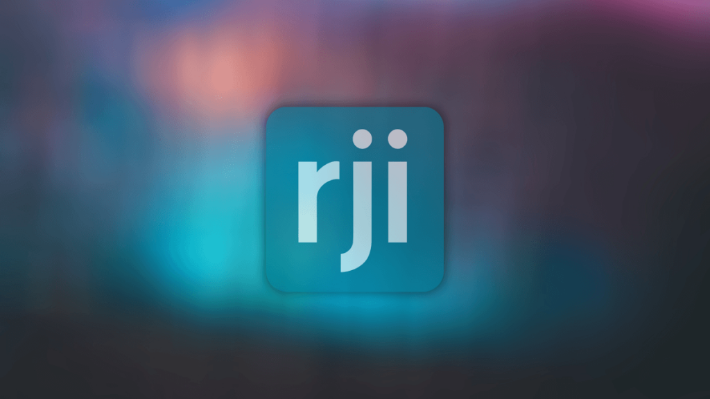 RJI keypad on dark abstract background
