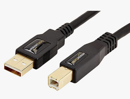 1-foot USB Type A to USB Type B cables