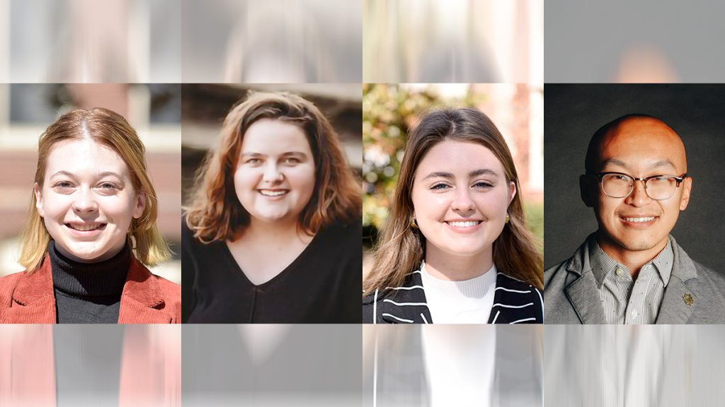 L-R: Annie Jennemann, Gabriella Miesner, Regan Mertz and Nolan Xiong