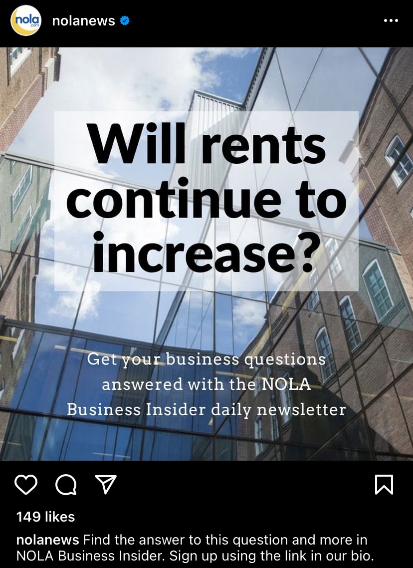 Will rents continue to increase? Instagram ad