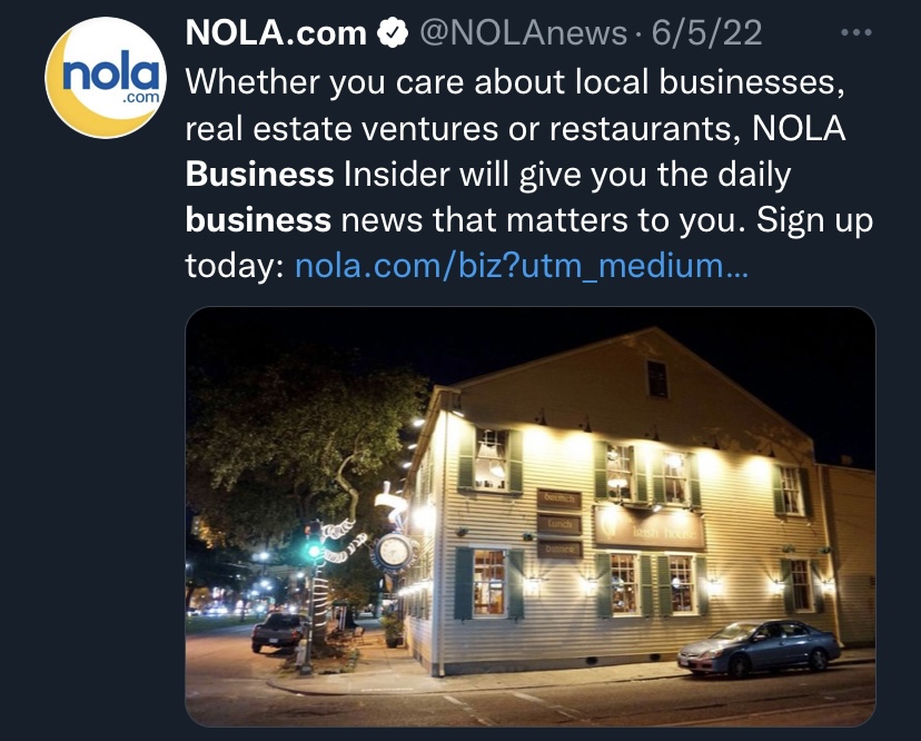 NOLA Business Insider Twitter ad
