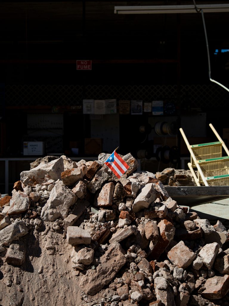 Rubble at a hardware store in Guanica, Puerto Rico following the major earthquakes of Jan. 6 and 7, 2020. Photo: Erika P. Rodriguez