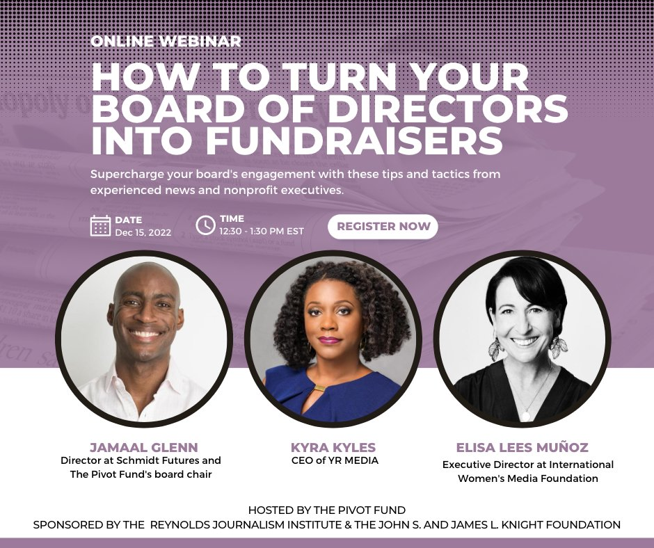 Online webinar. How to turn your board of directors into fundraisers