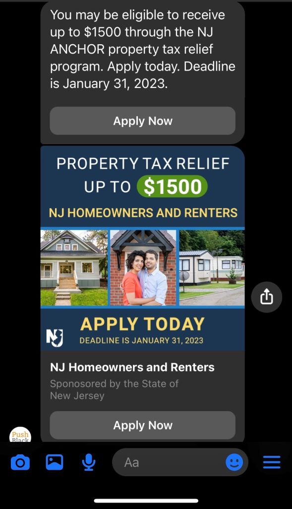  A screenshot of the New Jersey ANCHOR campaign advertisement.
