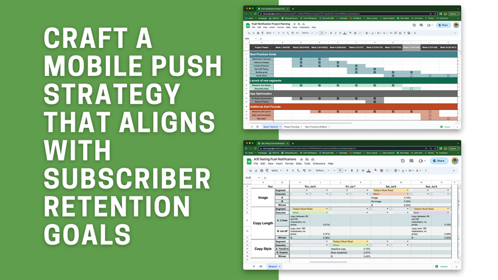 Craft a mobile push strategy that aligns with subscriber retention goals