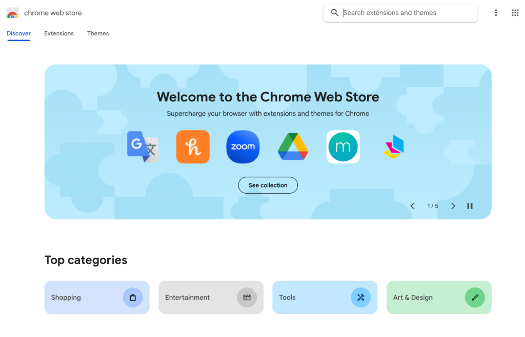 Welcome to the Chrome Web Store