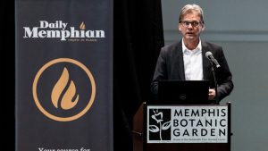 Eric Barnes, CEO of The Daily Memphian, speaks during the Sept. 8 Small Business Seminar at Memphis Botanic Garden. Photo: Brad Vest | Special to The Daily Memphian