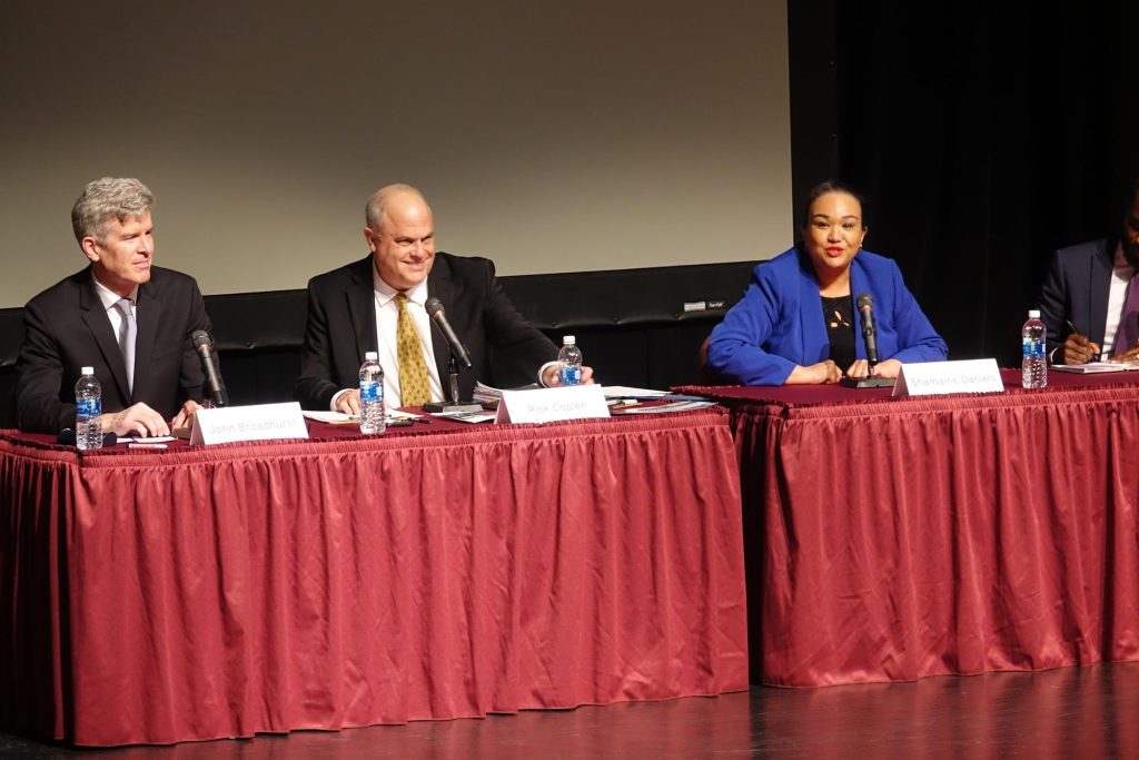 Candidates joined a panel to address questions from the moderators based on the earlier classroom conversations.