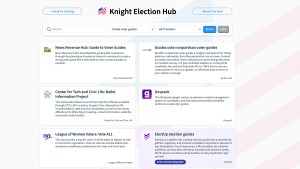 Screenshot of Knight Election Hub