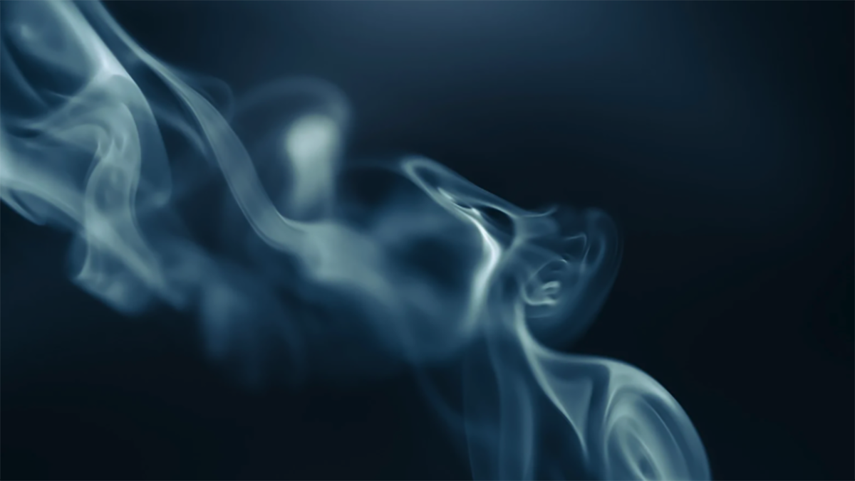 Smoke on a shadowy background