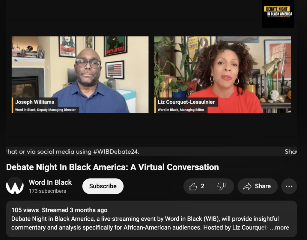 Debate night in Black America: A virtual conversation