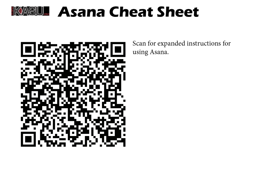 Asana cheat sheet