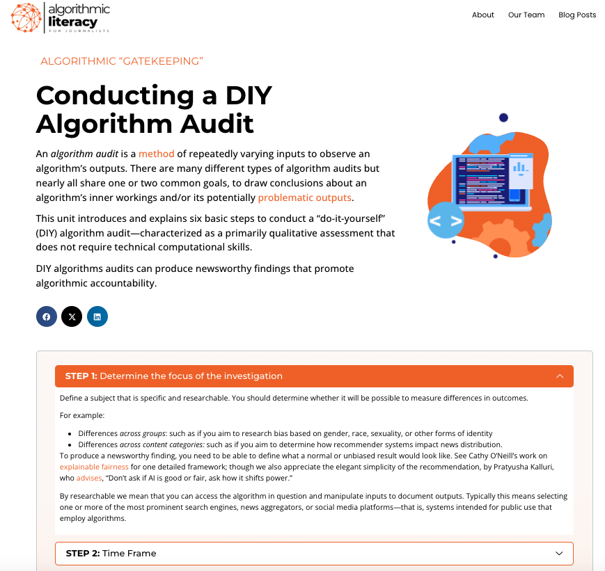 Conducting a DIY algorithm audit