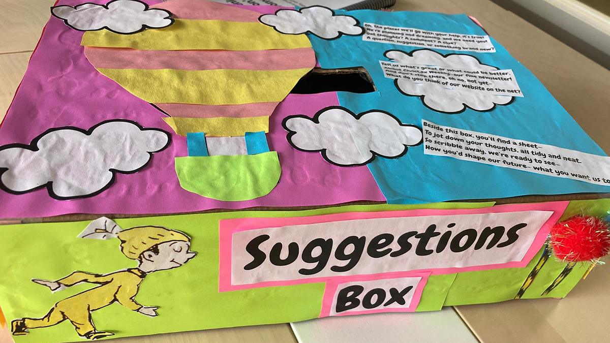 CivicLex created a suggestion box on the theme of “Oh, the Places You’ll Go” to connect with their future growth as an organization. Photo: Emily Lytle