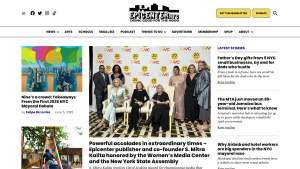 Screenshot of the Epicenter NYC homepage