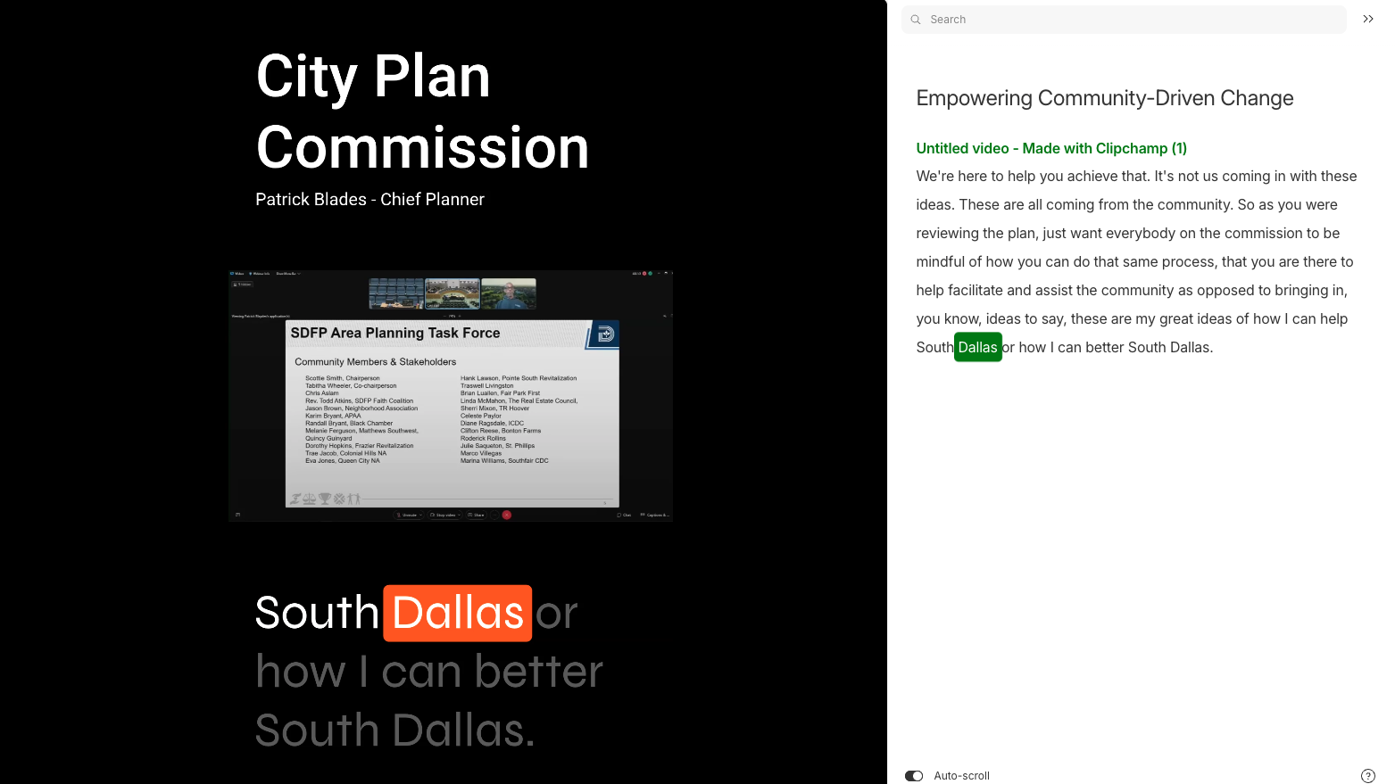Innovation in Focus tested Descript as a video editing tool for clipping long public meetings for social media.