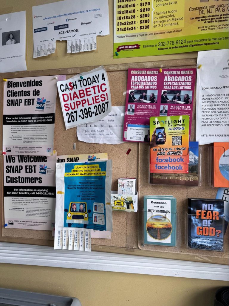 During "Spotlight en Casa" events, we make sure to leave postcards with information on how to translate our website to Spanish and the names and numbers of our bilingual reporters.