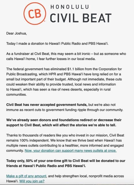 Civil Beat letter