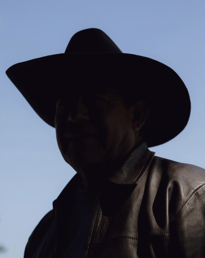 Silhouette of anonymous person in a cowboy hat.