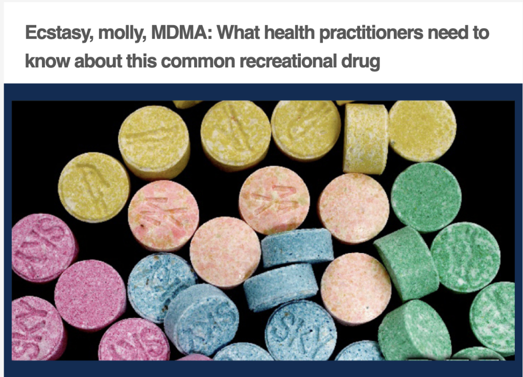 The Sept. 5 NDEWS weekly briefing featured an overview of MDMA in Disease-a-Month by Farrar et al., co-authored by NDEWS co-director Joseph Palamar.