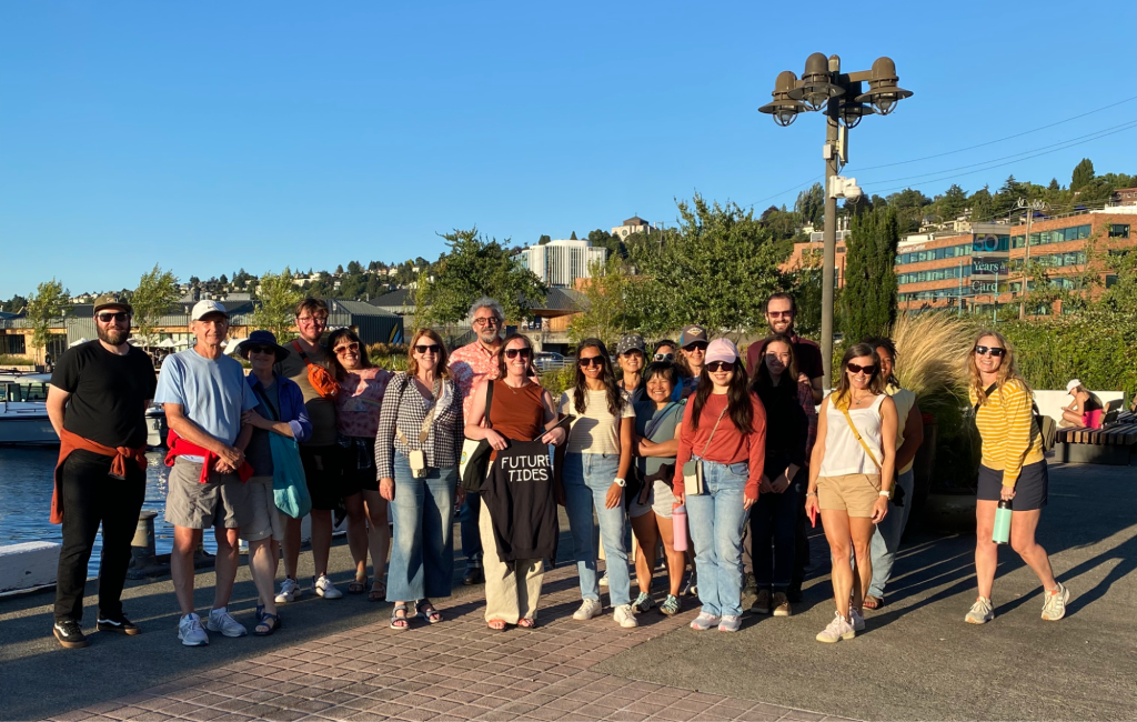 A Future Tides free walking tour group near Lake Union in Seattle. Photo: Jenna Ward | Future Tides