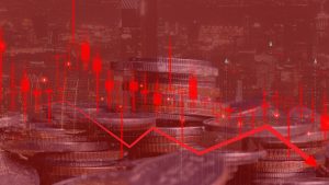 Economic graph with a downward trend.