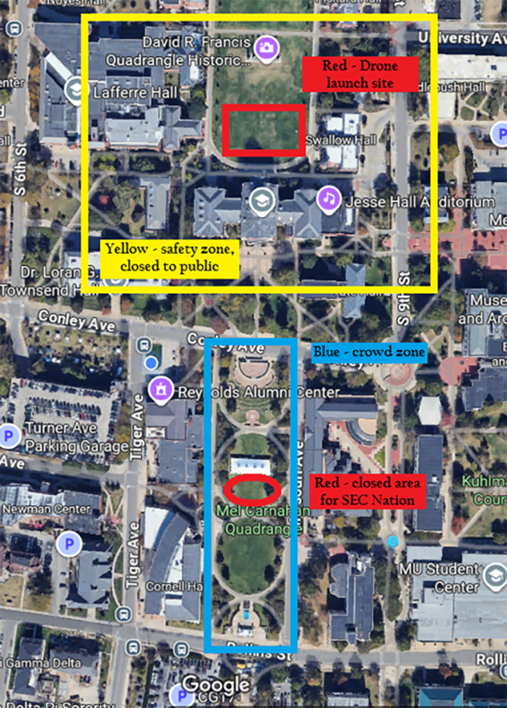 Drone show layout: Flight plan layout