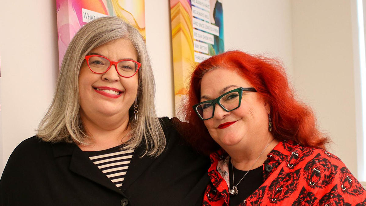 The SHOUT co-founders Emily Christensen and Teri Mott. Photo courtesy Christensen.