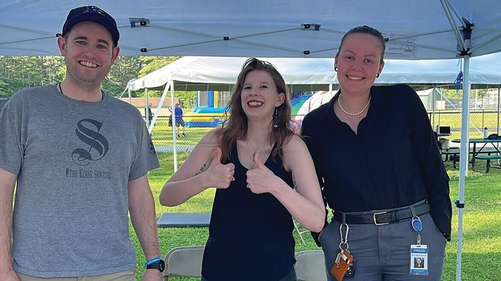 Cecily Weisburgh [center] and Genevieve Smith