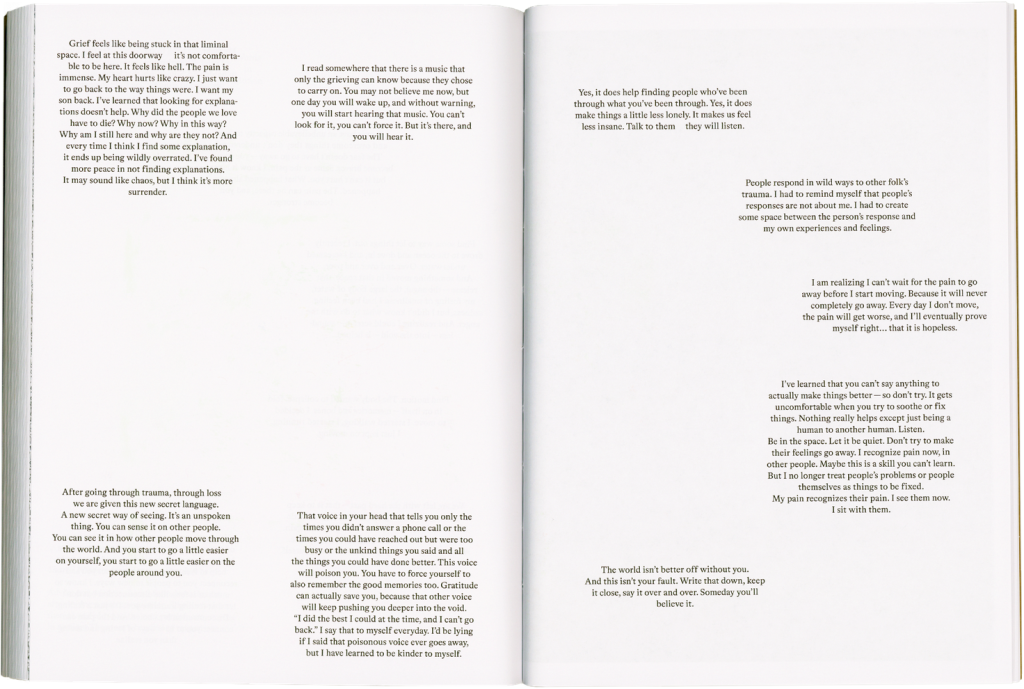 Collected “words in motion” from Enter/Exit by Jenny Jacklin-Stratton and Sarah Blesener 