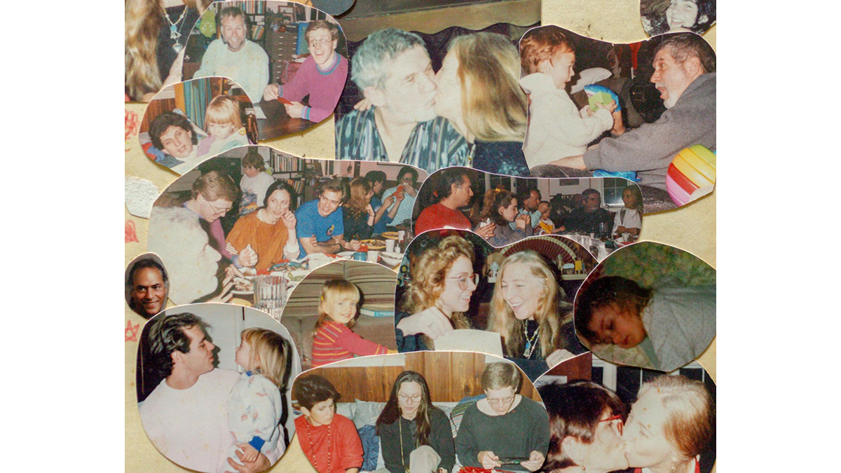 Collage work during a follow-up visit after photographing together during a journalism assignment in summer, 2025. Image: Eve Baer and Sarah Blesener