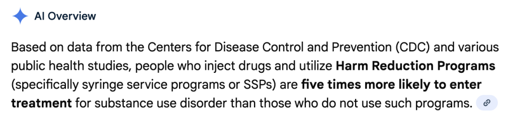 Google AI overview based on the study.