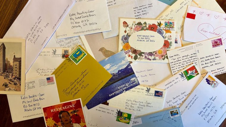 Katie Hawkins-Gaar continues to receive physical mail from her readers, a request that led to a wider mail-exchange project that has connected her community beyond screens.