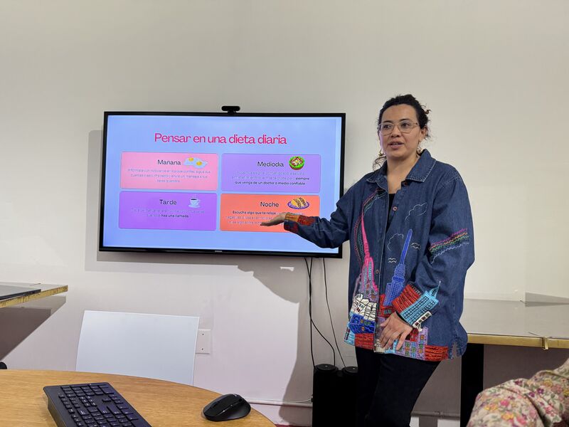 Woman giving a presentation