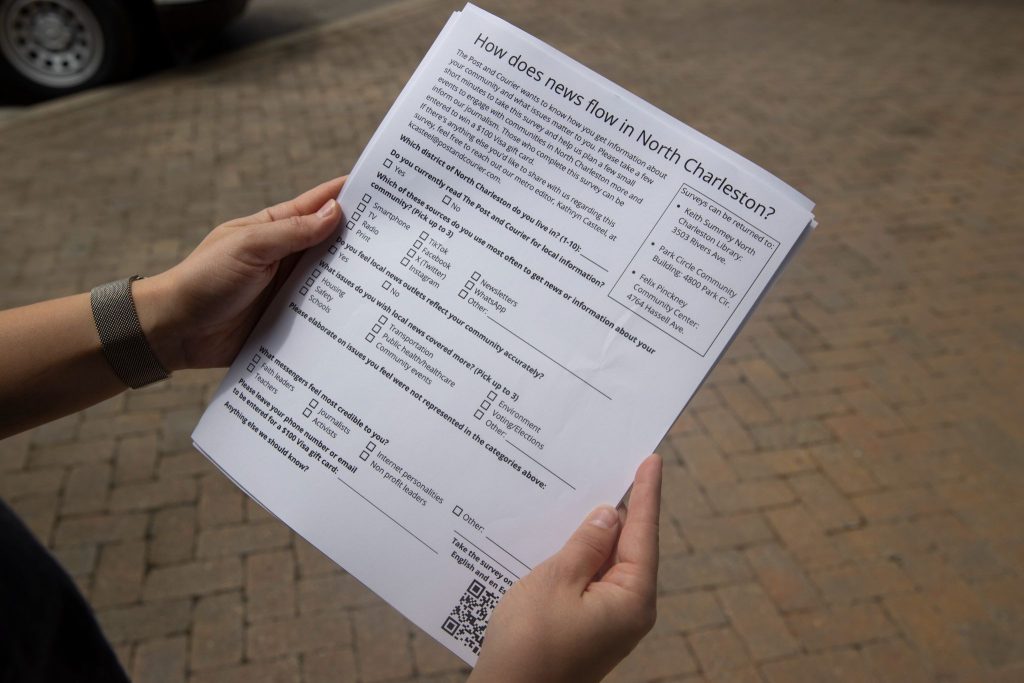 Many holds survey, How does news flow in North Charleston