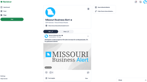 Screenshot of the Missouri Business Alert page in Nextdoor for News